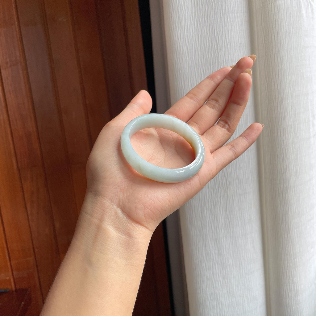 糯冰黄翡翡翠贵妃镯(51mm)（yc413636）