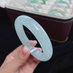 冰种蓝晴底正圈翡翠手镯（57.8mm）