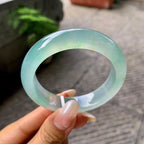 糯冰种飘绿平安镯（52.2mm）（yc203709）