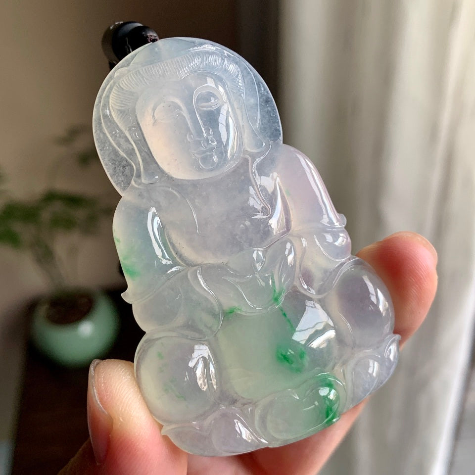 冰种飘花观音挂件（TF06263111）