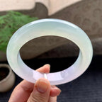 糯冰种淡春彩平安镯（63mm）（yc196494）
