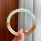 冰种黄翡翡翠平安镯（58.8mm）（yc333819）