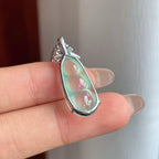 18k金镶冰种晴底翡翠豆子（yc244874）