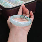 糯冰飘花正圈翡翠手镯（56mm）（yc017390）