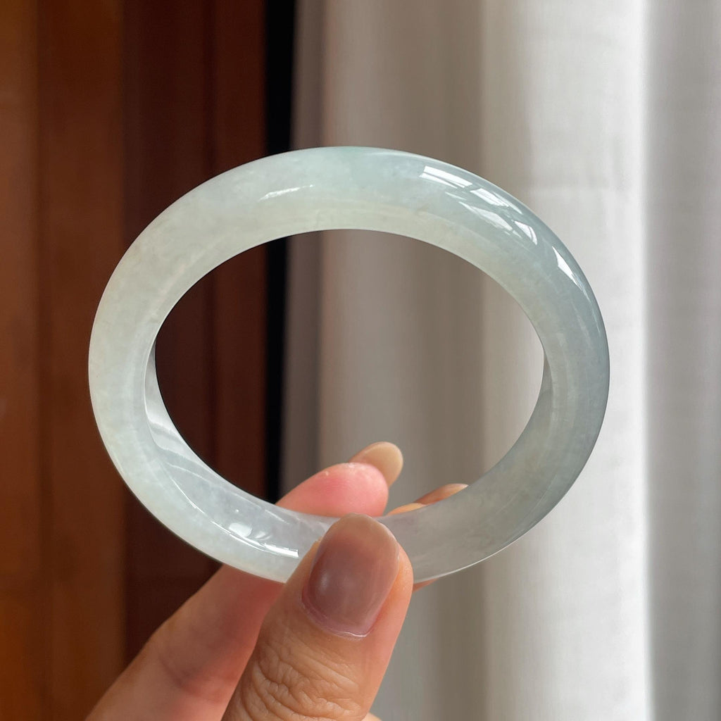 冰种晴底翡翠平安镯（56mm）（yc411289）