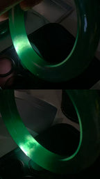 糯冰种满绿圆条手镯一对（58mm）（yc311880）