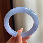 糯冰种满紫翡翠平安镯（54mm）（yc190542）