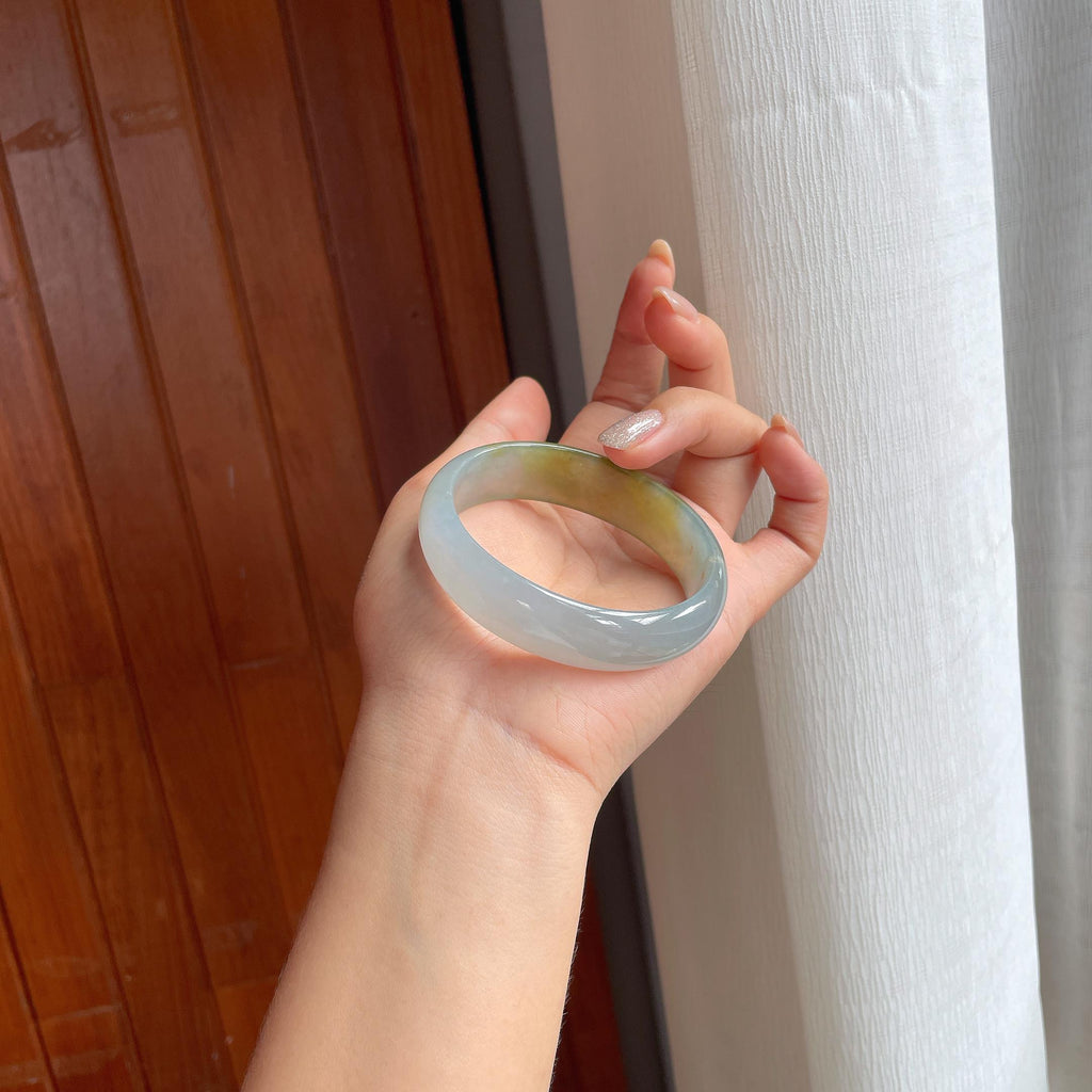 冰种宽版黄翡贵妃镯（57.5mm）（yc404781）