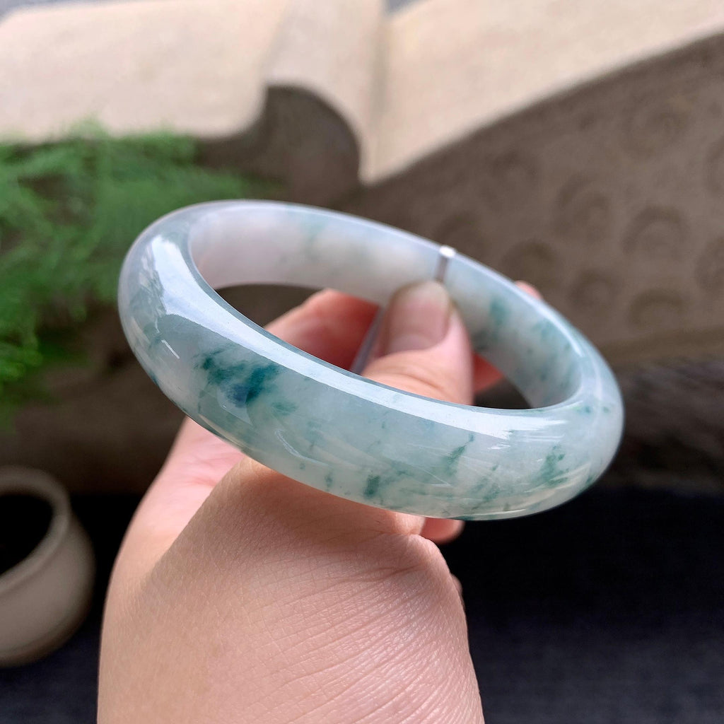 细糯种飘花平安镯（56.3mm）（yc198269）