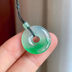 冰种带色翡翠甜甜圈（yc247655）