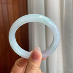 糯冰种带色翡翠平安镯（57.8mm）（yc318616）
