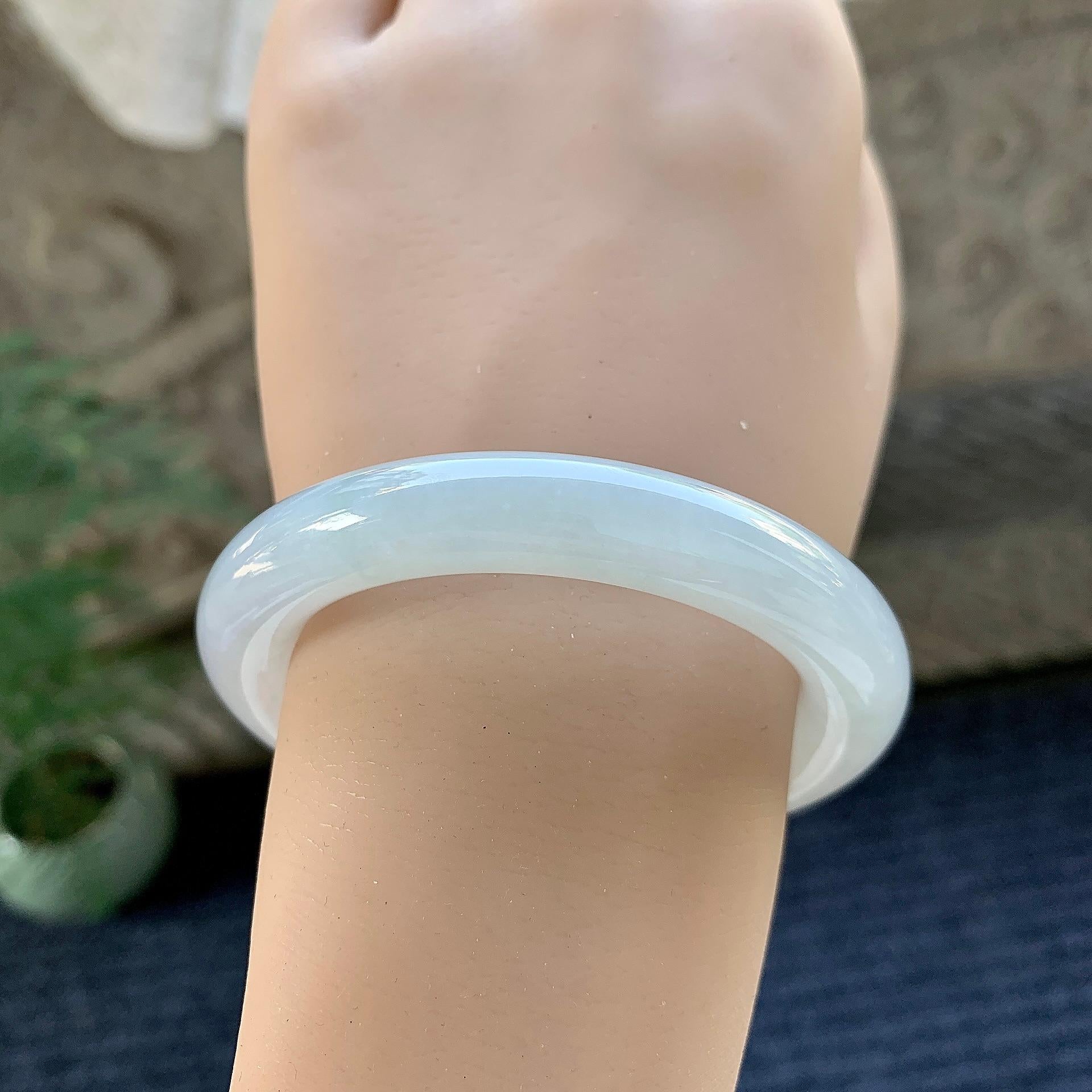 细糯种带底色圆条手镯（49.6mm）（yc249428）