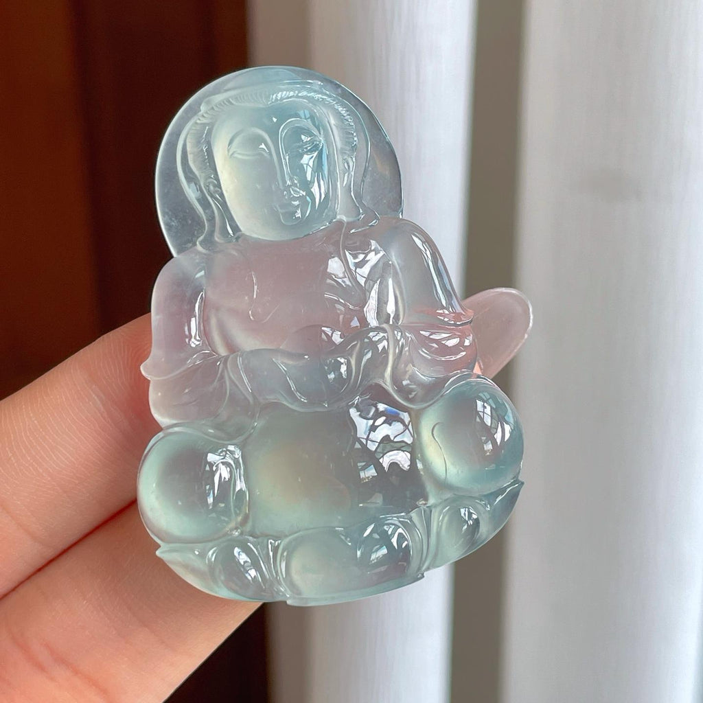 冰玻种翡翠观音（yc312314）