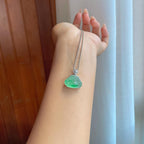 18k金镶冰种带色翡翠佛公（yc241861）