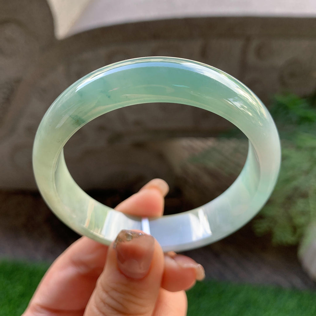 细糯种飘花平安镯（56.4mm）（yc293325）