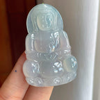 冰种淡晴底翡翠观音（yc257257）