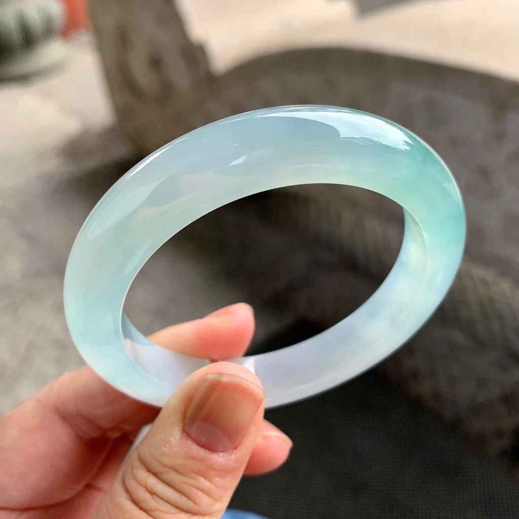糯冰种晴水平安镯（54.5mm）（yc261145）