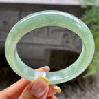 细糯种湖水绿正圈平安镯57.5圈        天然缅甸A货翡翠（yc389225）