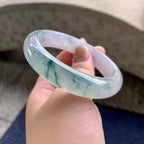 糯冰种飘花平安镯（57.3mm）（yc233902）