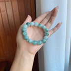 糯冰飘花翡翠珠串手串（yc266475）