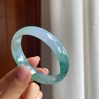 冰种飘花宽版翡翠贵妃镯（58mm)（yc382827）