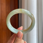 糯冰黄翡翡翠平安镯(58.6mm)（yc415385）