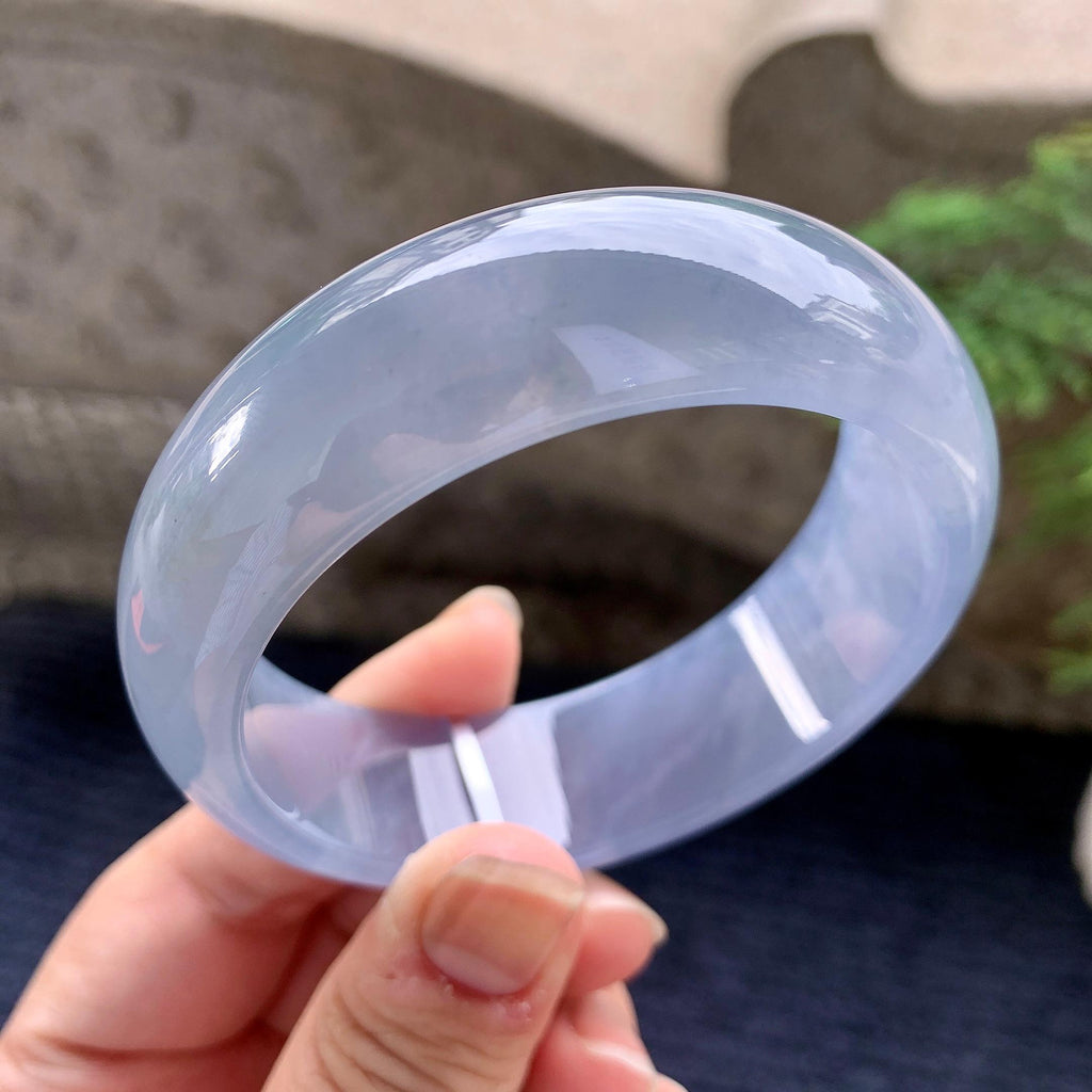 冰种紫罗兰宽版轮胎手镯（58.6mm）（yc252993）