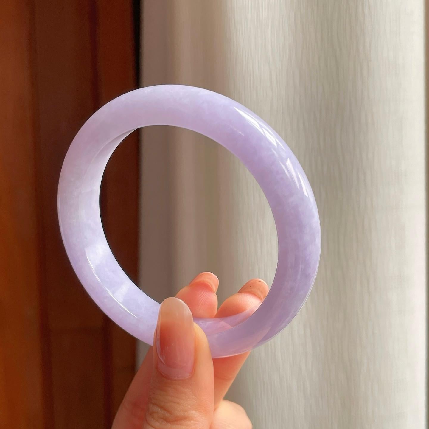 糯冰紫罗兰翡翠平安镯（57mm)（yc352497）