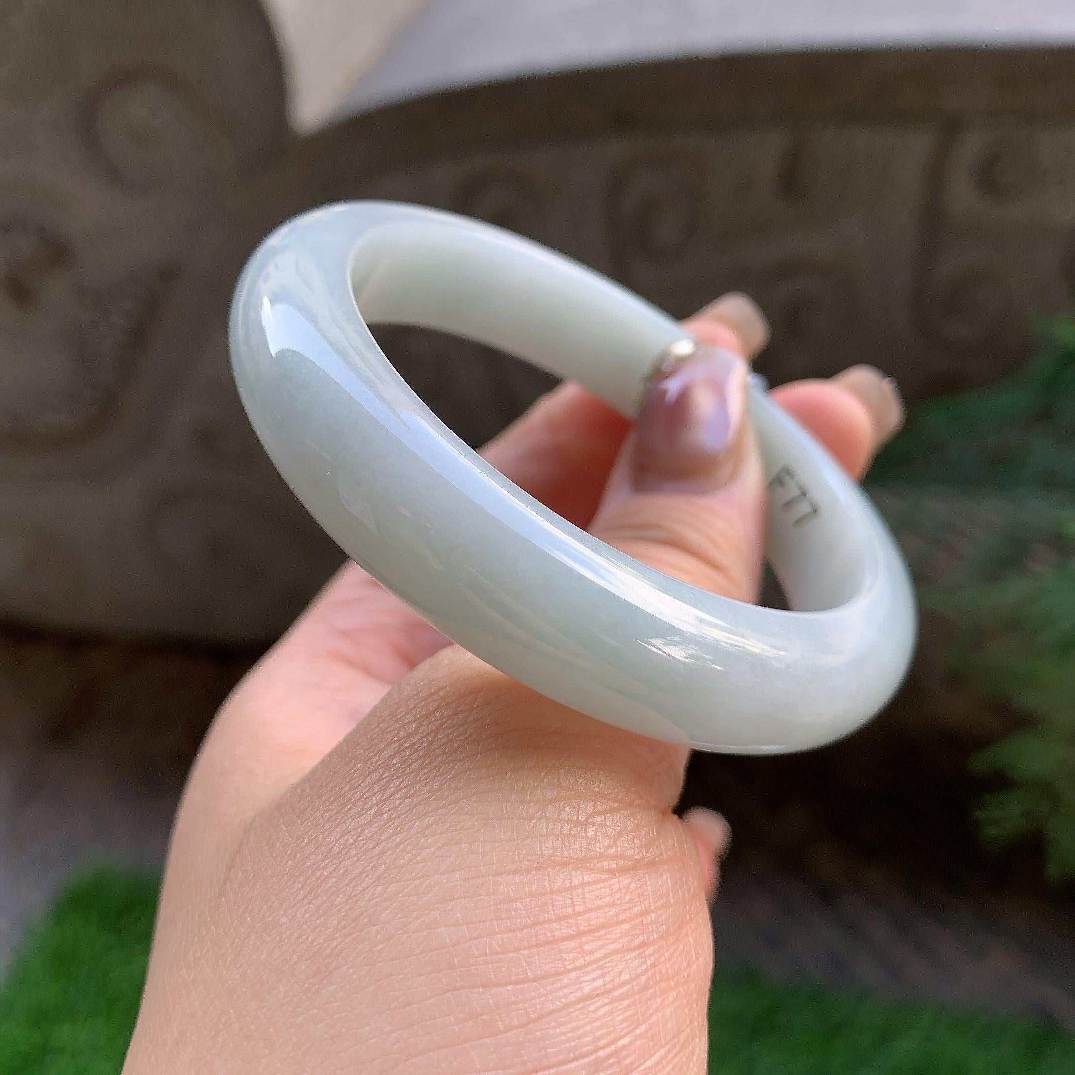 细糯种无色平安镯（54.5mm）（yc293321）