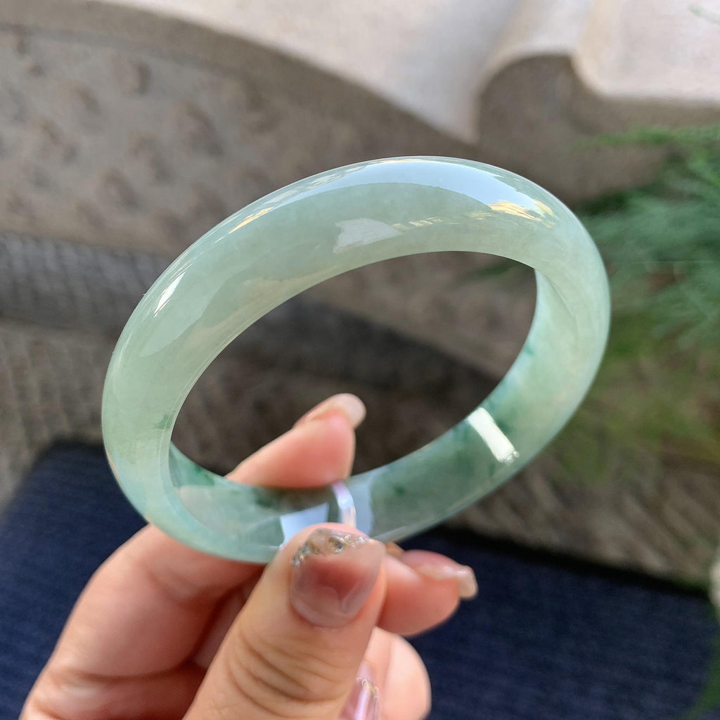 细糯种飘花平安镯（57mm）（yc294659）