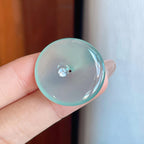 冰种蓝底翡翠平安扣（yc242739）