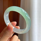 冰种晴底翡翠平安镯（56.5mm）（yc314108）