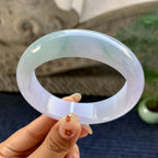 细糯种淡春彩宽版轮胎手镯（60.6mm）（yc249434）