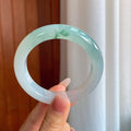 冰种飘蓝花翡翠平安镯（56mm）（yc312078）