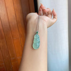 18k金镶冰种蓝晴底翡翠豆子（yc242742）