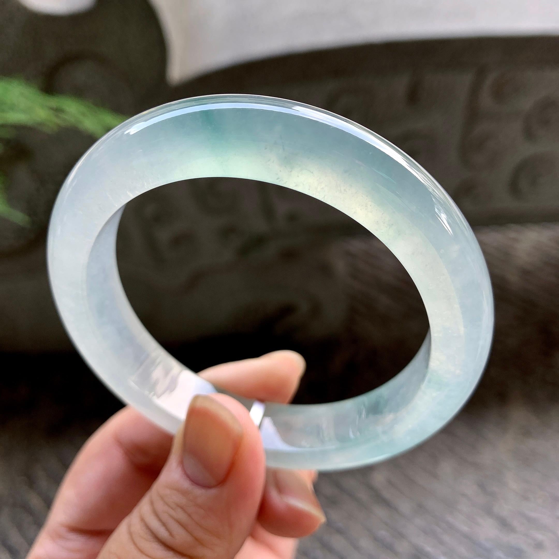 冰种淡晴底平安镯（57.3mm）（yc195426）