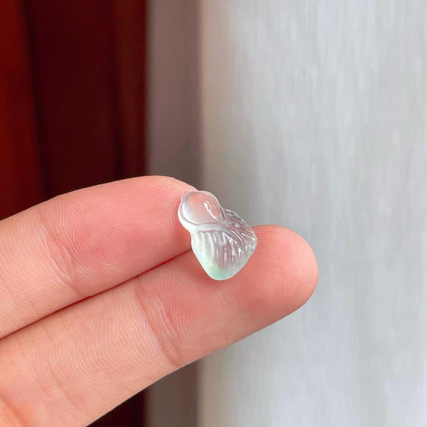 裸石冰玻种翡翠白菜（yc249134）