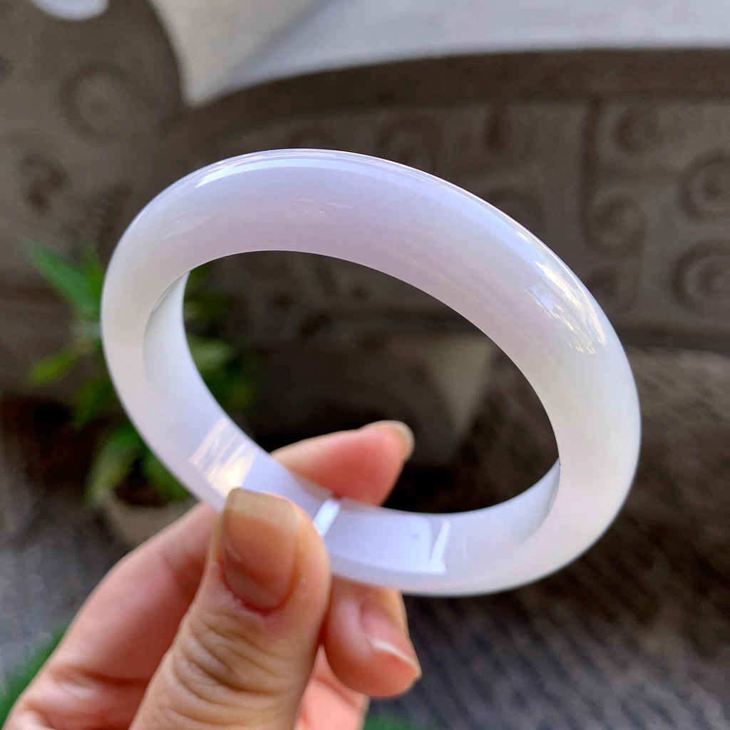 细糯种淡粉底平安镯（54mm）（yc307304）