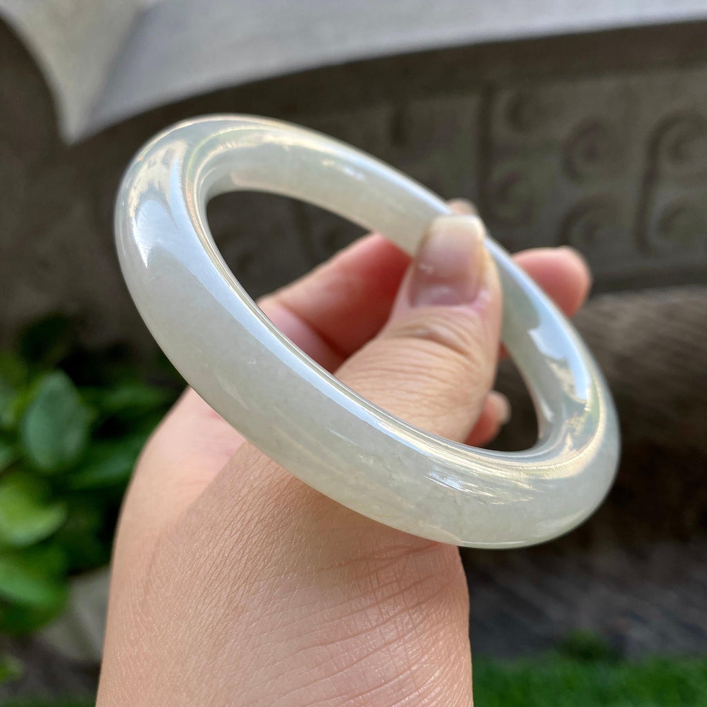 细糯种淡晴底圆条手镯（57.6mm）（yc304785）