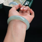 糯冰蓝晴底翡翠手镯（56mm）（yc017028）