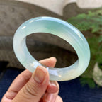 糯冰种晴水飘黄翡宽版轮胎手镯（52.2mm）（yc249465）