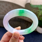 细糯种淡春彩平安镯（57.5mm）（yc233892）