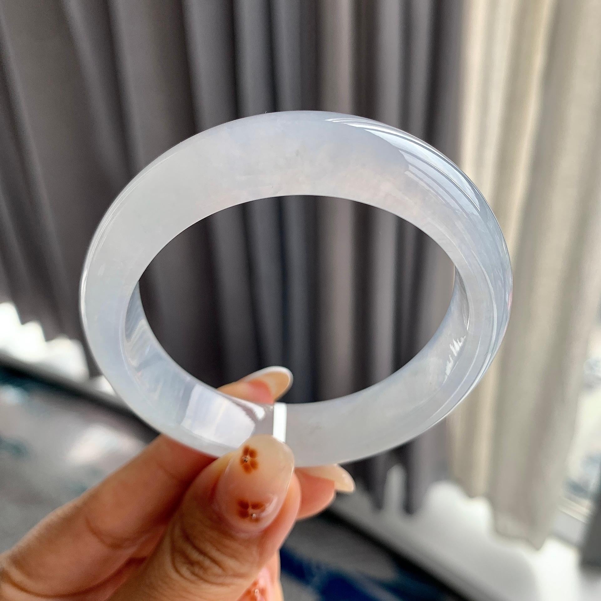 细糯种带底色贵妃手镯（57.9mm）（yc250414）