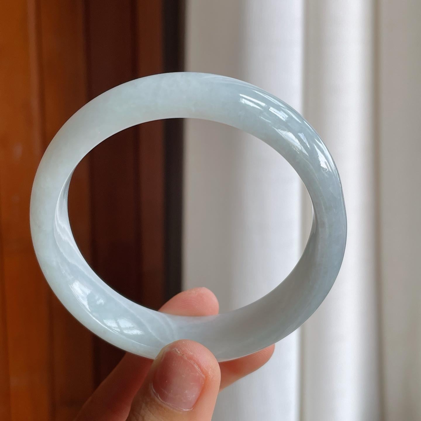 糯冰翡翠平安镯（58.5mm）（yc221940）