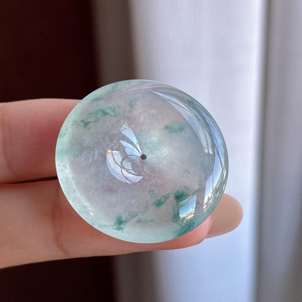 糯冰飘花平安扣挂件（yc734770）