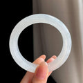 冰种白月光翡翠平安镯（54mm)（yc363417）