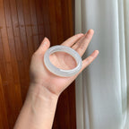 冰玻种翡翠平安镯（55.5mm）（yc344055）