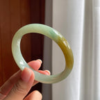 糯冰晴底黄翡翡翠平安镯（59mm）（yc377374）