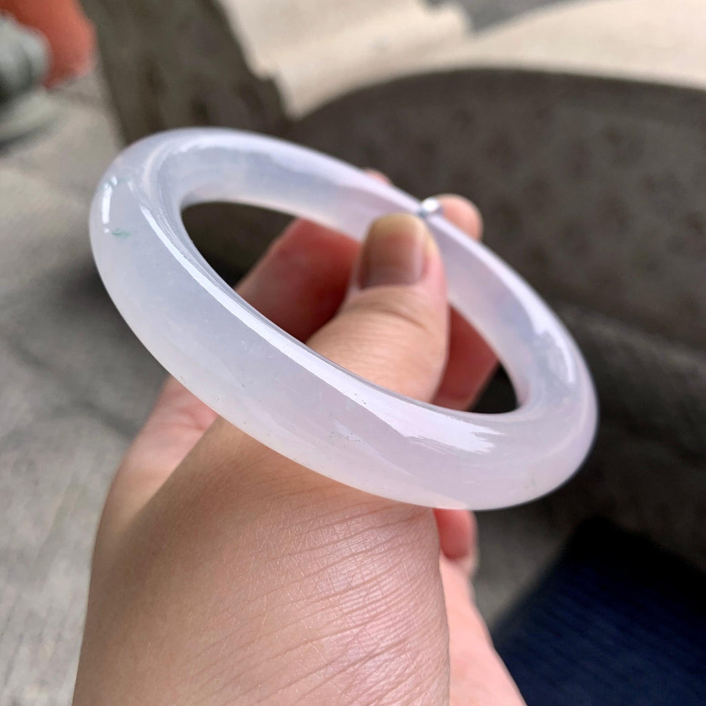 糯冰种无色圆条手镯（58mm）（yc228492）