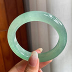 冰种晴底翡翠平安镯（55mm）